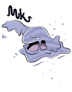 Pokemon Muk character purple illustration monster